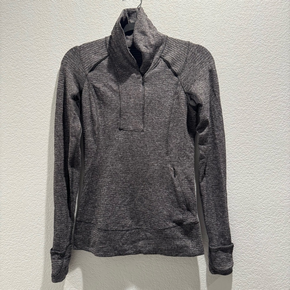 Lululemon Quarter Zip Running Jacket – Heathered Pullover